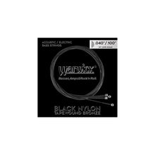 Load image into Gallery viewer, Warwick Black Nylon Tapewound Acoustic / Electric Bass String Set - 4-String, Medium Light, 040"-.100", Long Scale