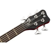 Load image into Gallery viewer, Warwick Pro Series Streamer Stage I | 5 String | Burgundy Red Transparent Satin