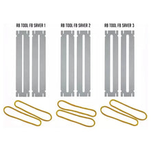 Load image into Gallery viewer, RockCare Fingerboard Saver Set for narrow - medium and jumbo frets 2 pcs of each + Sanding Block