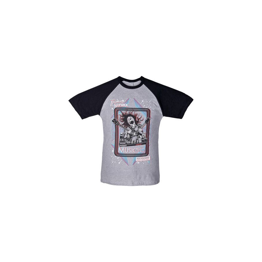 RockBoard Promo - Screamer Baseball T - Shirt Gray/Black - Small