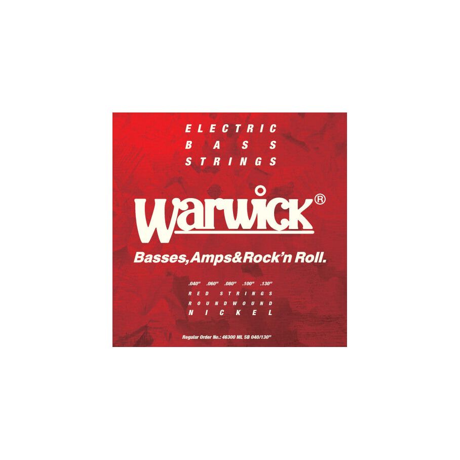 Warwick Red Label Bass String Sets | 5-String | Low B / High C | Nickel Plated Steel