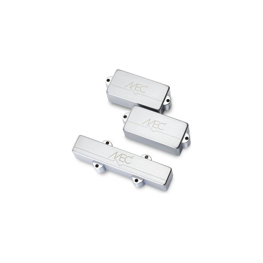 MEC Active P/J-Style Bass Pickup Set, Metal Cover, 4 String
