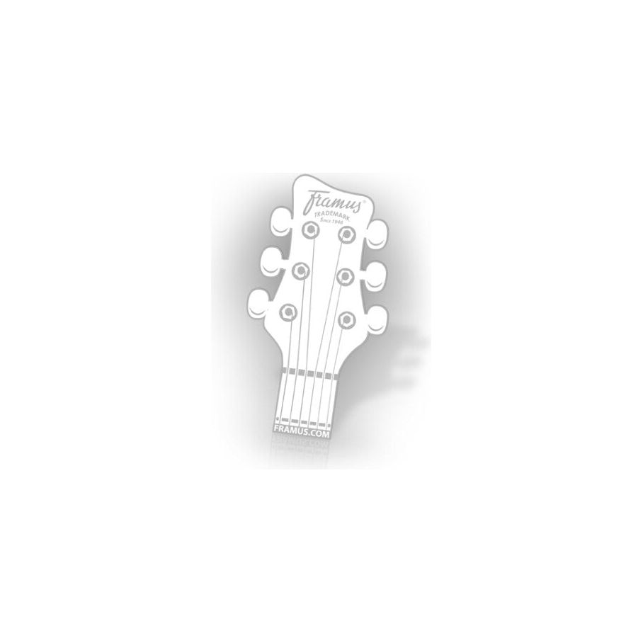 Framus Headstock Transparent Sticker White - 12 - 7 x 23 - 3 cm