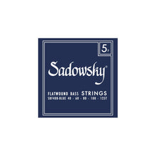 Load image into Gallery viewer, Sadowsky Blue Label Bass String Sets | Flatwound | 5-String | Stainless Steel
