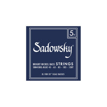 Load image into Gallery viewer, Sadowsky Blue Label Bass String Sets | 5-String | Nickel
