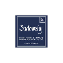 Load image into Gallery viewer, Sadowsky Blue Label Bass String Sets | 5-String | Stainless Steel
